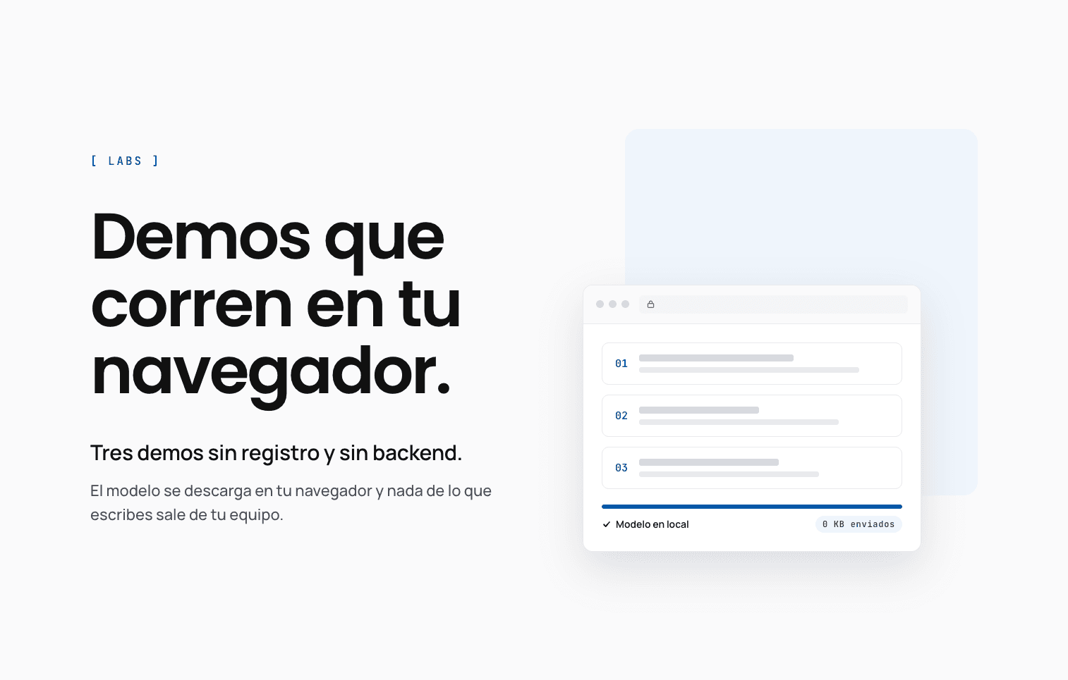 Ilustración de Labs: demos de IA que se ejecutan en el navegador