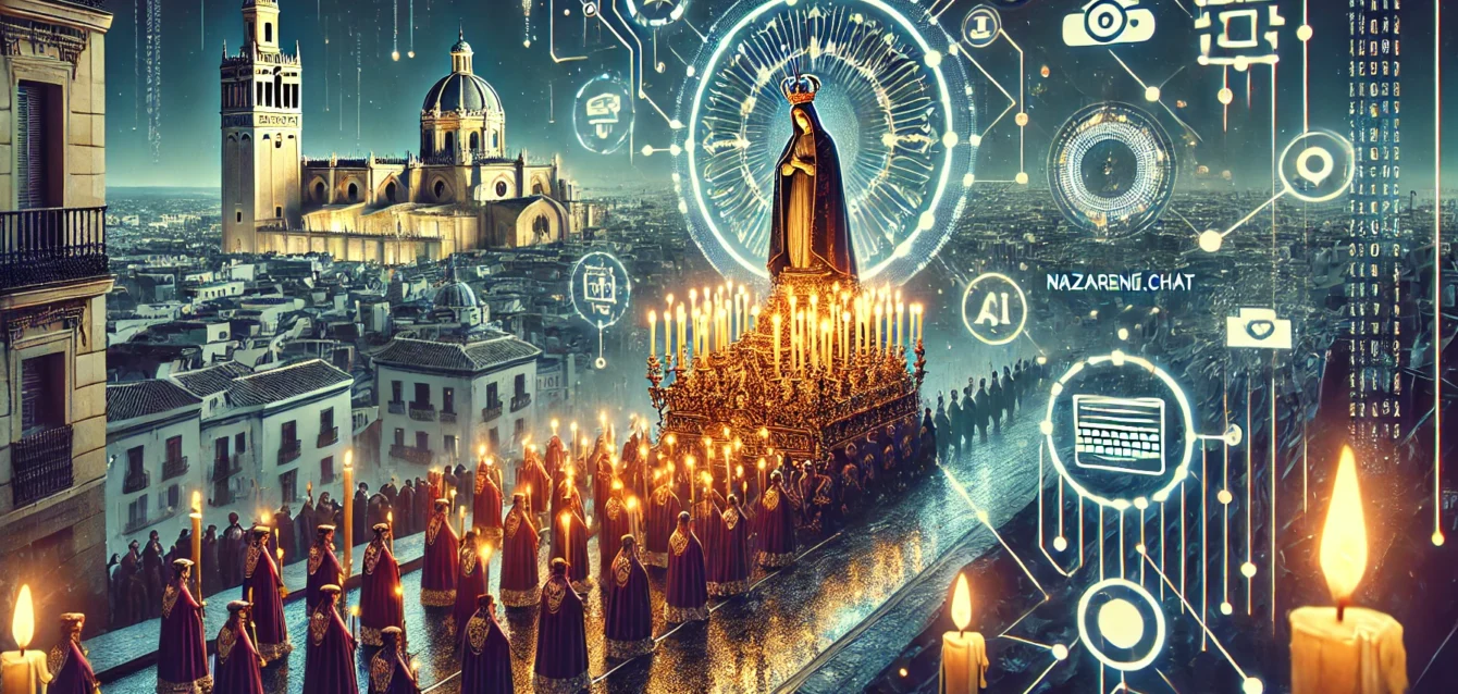 DALL·E-2024-11-17-12.38.16-A-visually-striking-image-for-a-website-or-announcement-about-Nazareno.chat-an-innovative-AI-powered-assistant-for-Semana-Santa-in-Granada-without